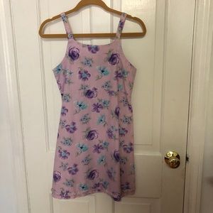 Purple floral dress